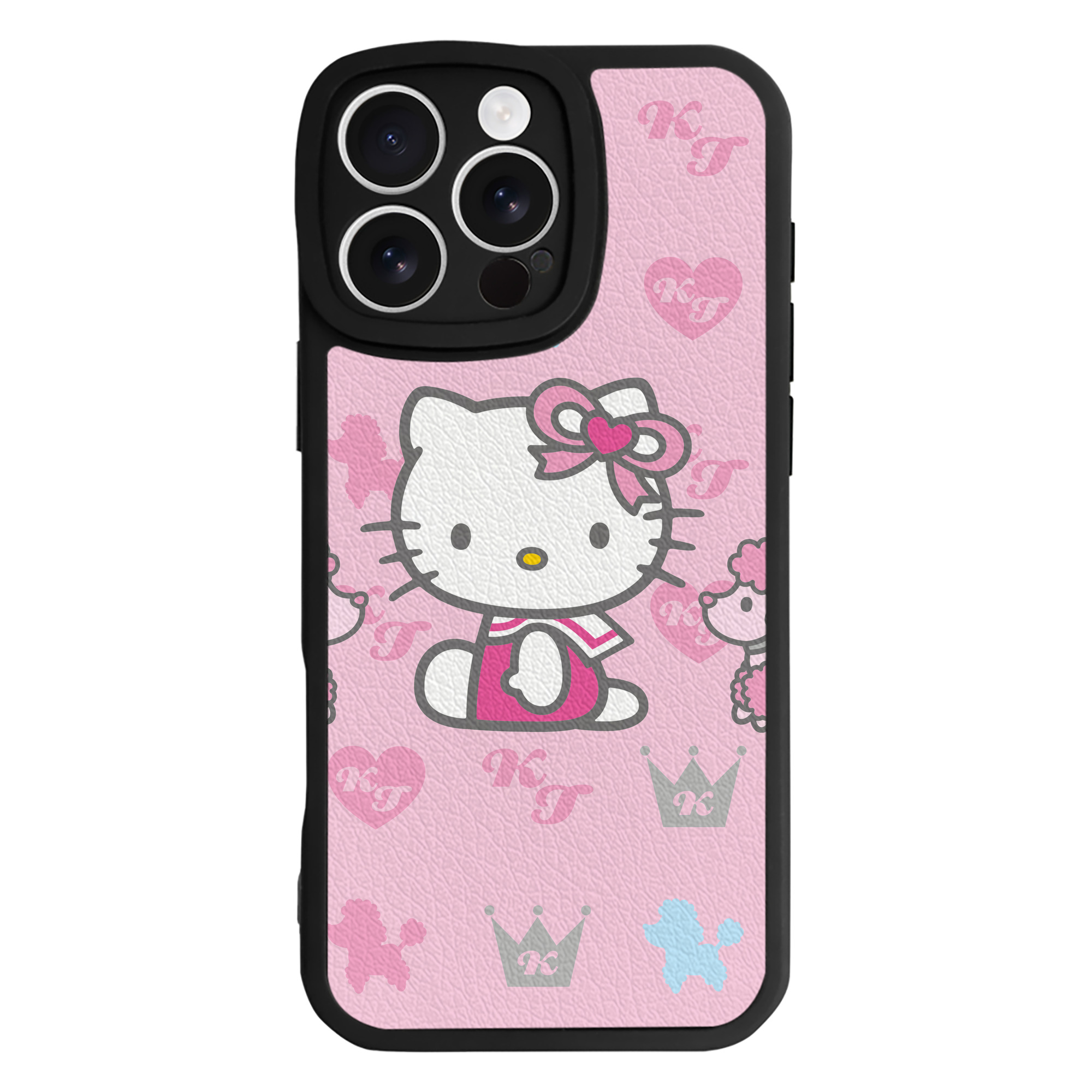 （画像用） Hello Kitty ハローキティ 【iPhone 16シリーズ対応】シリコンスマホケース（レザー調） 材質：シリコン